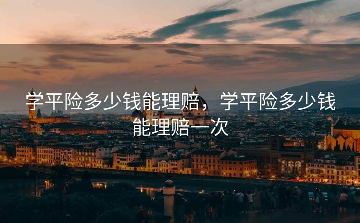 学平险多少钱能理赔，学平险多少钱能理赔一次