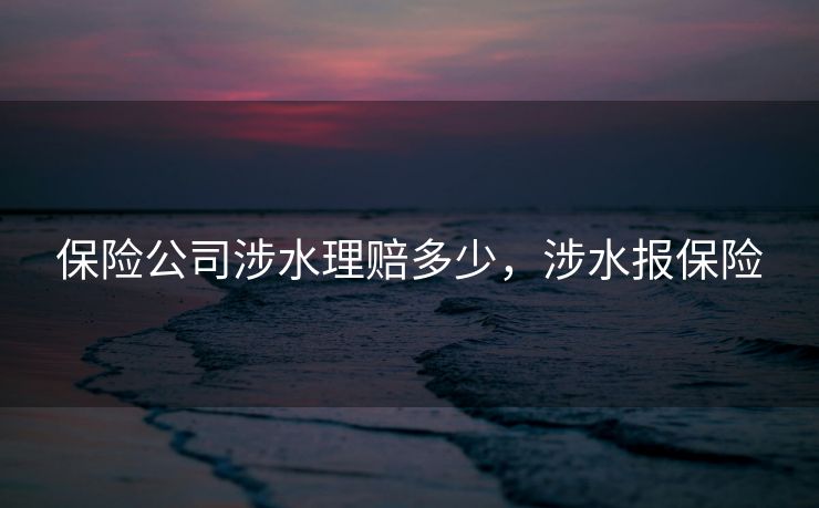 保险公司涉水理赔多少，涉水报保险