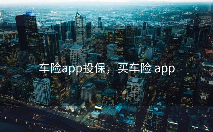 车险app投保，买车险 app