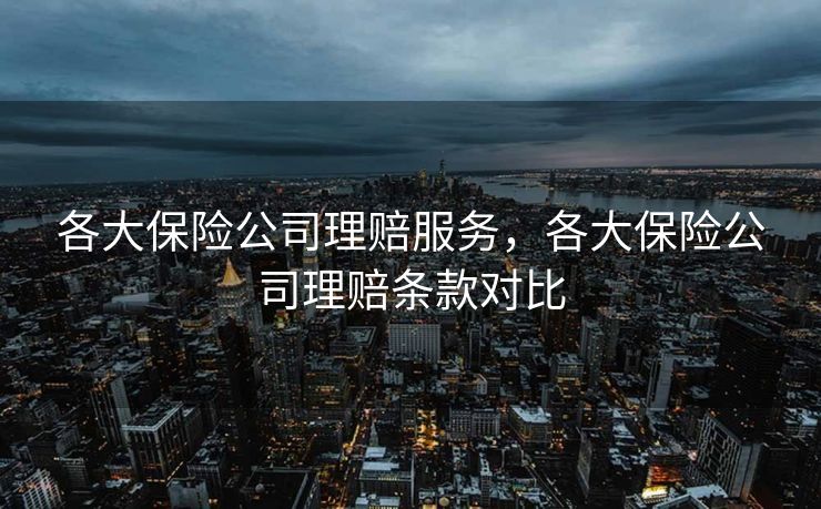 各大保险公司理赔服务，各大保险公司理赔条款对比