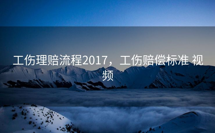 工伤理赔流程2017，工伤赔偿标准 视频