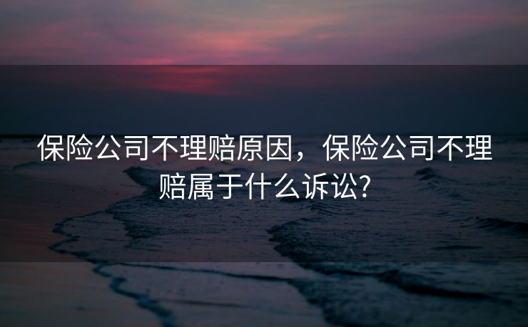 保险公司不理赔原因，保险公司不理赔属于什么诉讼?