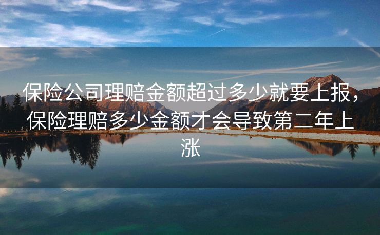 保险公司理赔金额超过多少就要上报，保险理赔多少金额才会导致第二年上涨