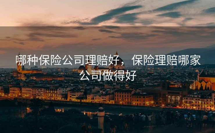哪种保险公司理赔好,保险理赔哪家公司做得好 哪种保险公司理赔好,保险理赔哪家公司做得好