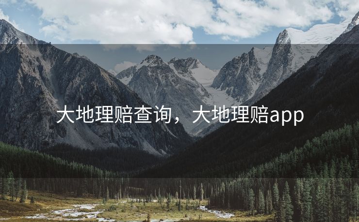 大地理赔查询，大地理赔app