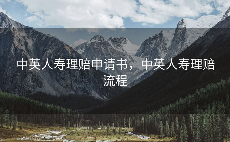 中英人寿理赔申请书，中英人寿理赔流程