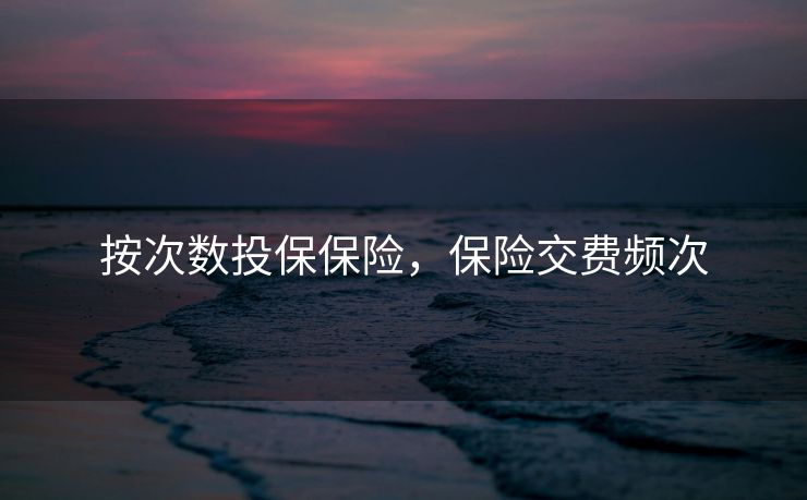 按次数投保保险，保险交费频次