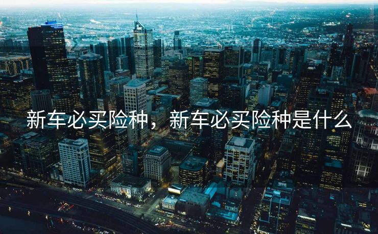 新车必买险种，新车必买险种是什么