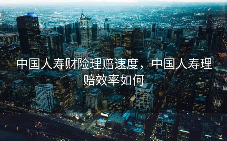 中国人寿财险理赔速度，中国人寿理赔效率如何