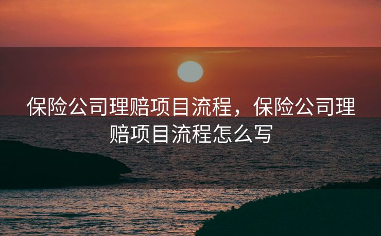 保险公司理赔项目流程,保险公司理赔项目流程怎么写 保险公司理赔项目流程,保险公司理赔项目流程怎么写