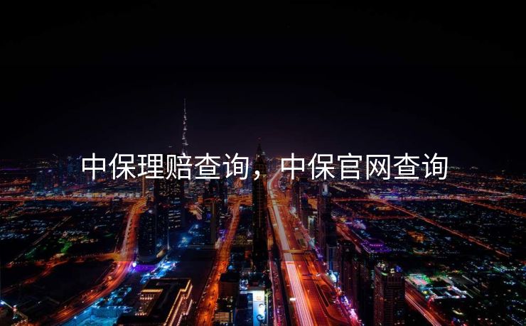 中保理赔查询，中保官网查询
