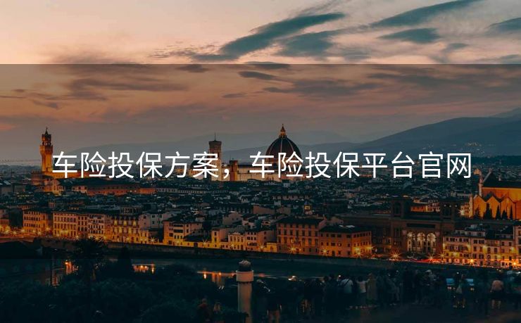 车险投保方案，车险投保平台官网