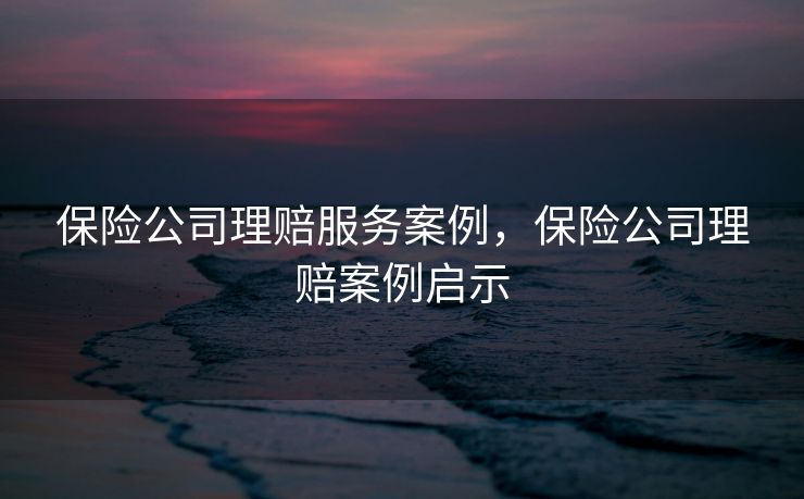 保险公司理赔服务案例，保险公司理赔案例启示