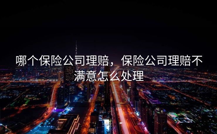 哪个保险公司理赔，保险公司理赔不满意怎么处理