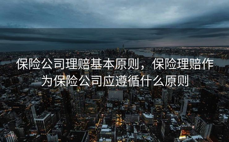 保险公司理赔基本原则,保险理赔作为保险公司应遵循什么原则 保险公司理赔基本原则,保险理赔作为保险公司应遵循什么原则