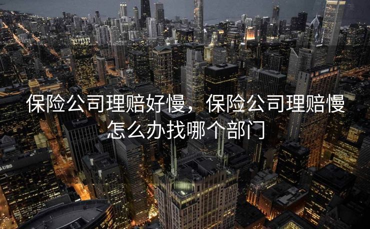 保险公司理赔好慢，保险公司理赔慢怎么办找哪个部门