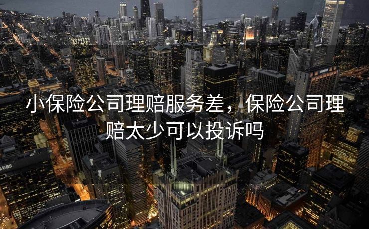 小保险公司理赔服务差，保险公司理赔太少可以投诉吗