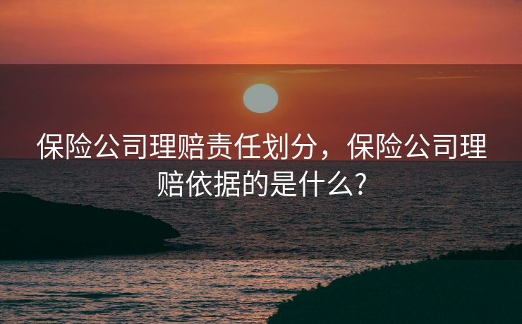 保险公司理赔责任划分，保险公司理赔依据的是什么?