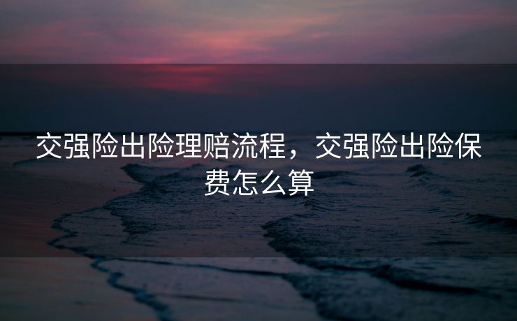 交强险出险理赔流程，交强险出险保费怎么算