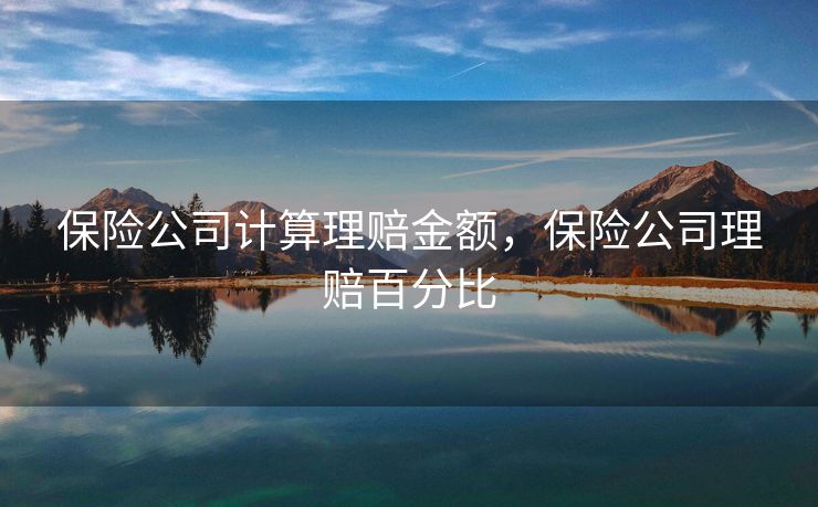 保险公司计算理赔金额，保险公司理赔百分比