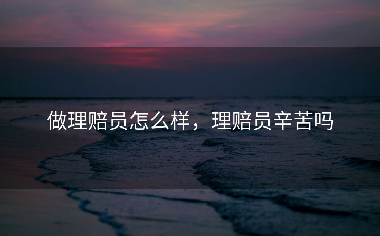 做理赔员怎么样,理赔员辛苦吗 做理赔员怎么样,理赔员辛苦吗