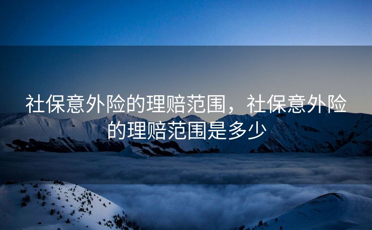 社保意外险的理赔范围，社保意外险的理赔范围是多少