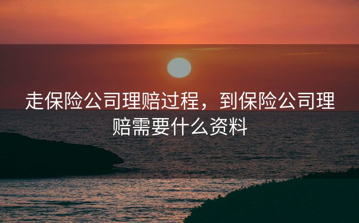 走保险公司理赔过程，到保险公司理赔需要什么资料