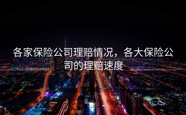 各家保险公司理赔情况,各大保险公司的理赔速度 各家保险公司理赔情况,各大保险公司的理赔速度