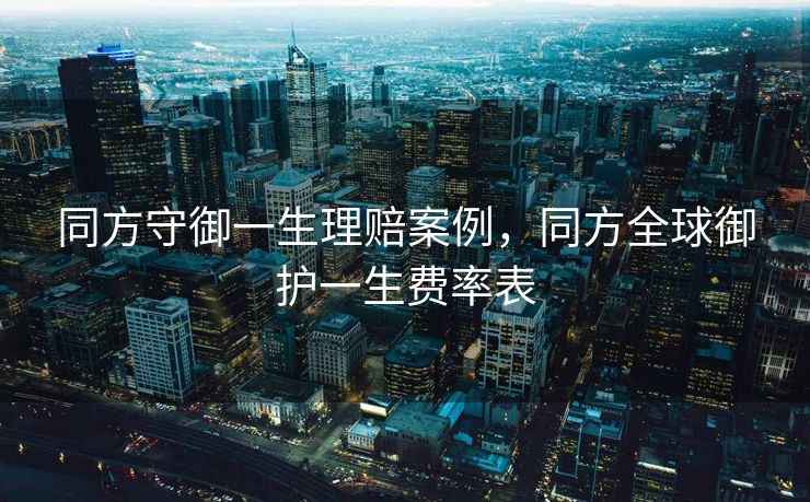 同方守御一生理赔案例，同方全球御护一生费率表