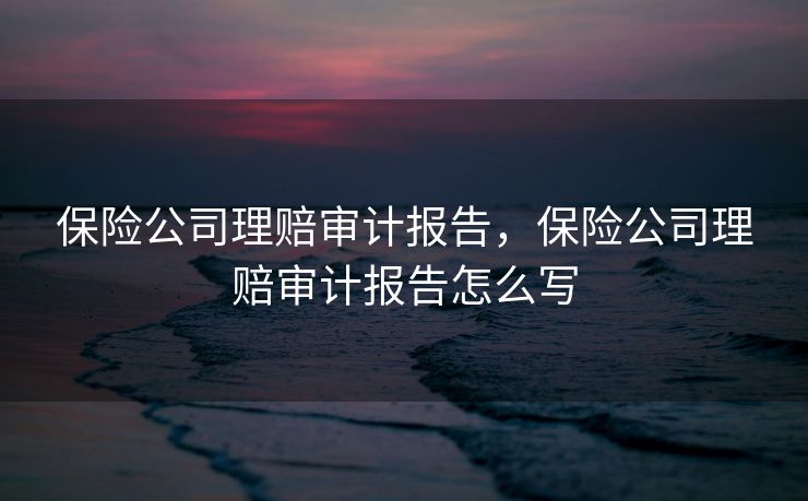 保险公司理赔审计报告,保险公司理赔审计报告怎么写 保险公司理赔审计报告,保险公司理赔审计报告怎么写