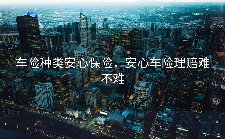 车险种类安心保险，安心车险理赔难不难