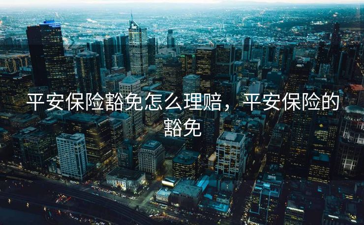 平安保险豁免怎么理赔，平安保险的豁免