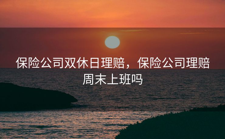 保险公司双休日理赔,保险公司理赔周末上班吗 保险公司双休日理赔,保险公司理赔周末上班吗
