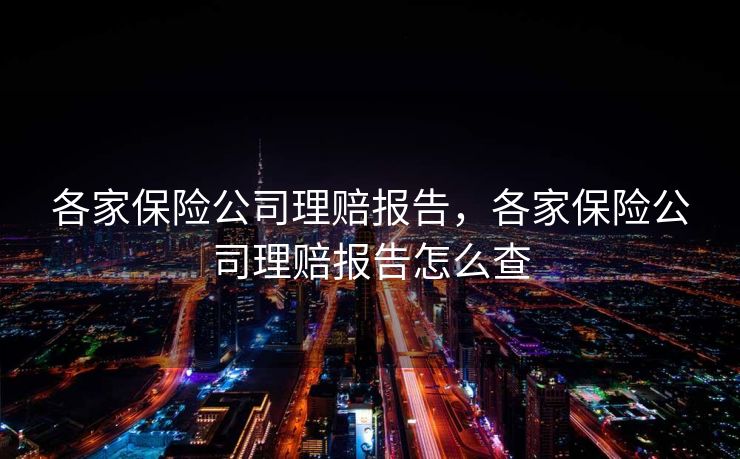 各家保险公司理赔报告,各家保险公司理赔报告怎么查 各家保险公司理赔报告,各家保险公司理赔报告怎么查