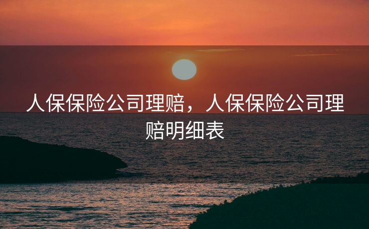 人保保险公司理赔，人保保险公司理赔明细表