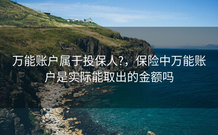 万能账户属于投保人?，保险中万能账户是实际能取出的金额吗