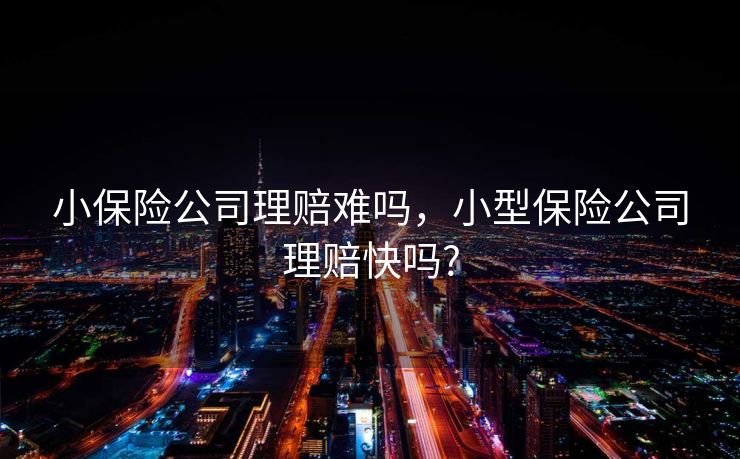 小保险公司理赔难吗，小型保险公司理赔快吗?