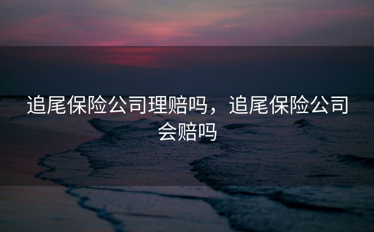 追尾保险公司理赔吗，追尾保险公司会赔吗