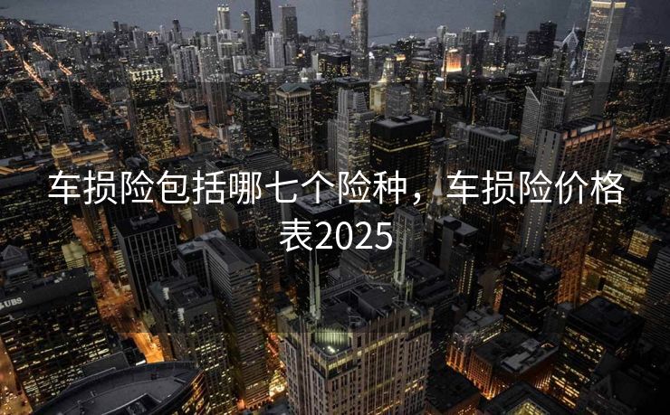 车损险包括哪七个险种，车损险价格表2025