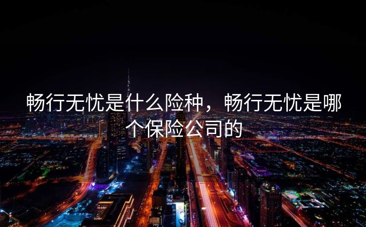 畅行无忧是什么险种，畅行无忧是哪个保险公司的